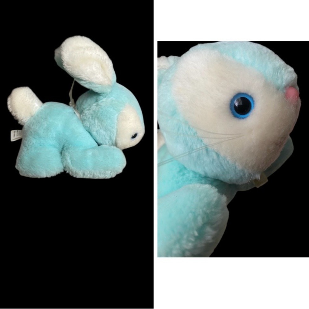 Vintage 1985 Beanie Baby "Jumper" the Blue Bunny (6 inch) Easter